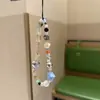 Pingente Original Ins Azul Leiteiro Gato Garra Contas Fofo Cordão para Celular Pingente Artesanal Decoração Câmera CCD