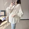 Ropa de Maternidad Nueva Primavera 2026, Dulce y Holgada, Camisa Babydoll Adelgazante de Manga Larga, Top de Dos Piezas de Maternidad Versátil y que Reduce la Edad