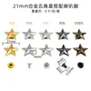 Rebites Estrela de Cinco Pontas Kimberly 8-30mm Rebites Estrela de Liga de Zinco Rebites para Mala Chapéu DIY Acessórios Punk