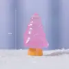 Comercio exterior transfronterizo paisaje micro adorno de árbol de Navidad miniatura accesorios para hacer nieve manualidades de resina adornos pequeños luminosos