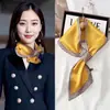 Bufanda para orejas nueva de primavera estilo coreano bufanda pequeña de doble cara con cinta protección para el cuello de mujer todo-partido estampado venta al por mayor
