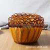 Cesto de Frutas Tecido Moderno Minimalista Tipo Rattan, Cesto de Armazenamento Redondo em Forma de Ovo para Armazenamento Doméstico, Aprofundado para Evitar Vazamentos