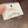 Brincos Quadrados Brilhantes de Alta Qualidade, Moda Coreana Versátil e Elegante, Brincos Estilosos e Personalizados para Mulheres, Brincos de Alta Qualidade