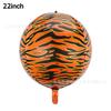 Globo de Papel de Aluminio 4D con Forma de Bola Impreso con Manchas de Animales Patrón de Serpiente 4D Patrón de Cocodrilo Jirafa Película de Aluminio Mágico Inflable Tridimensional