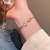 Pulseira Coração de Trevo com Zircônias Microcravejadas para Mulheres, Luxo Acessível, Pulseira de Puxar de Alta Qualidade, Nova Joia de Mão Estilo Coreano