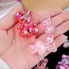 Contas Pingentes de Urso e Coelho em Acrílico Colorido para Montagem de Colares Artesanais DIY Acessórios de Cabelo Infantis Peças de Presilha de Cabelo Contas Soltas