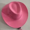 Sombrero de Vaquero Occidental Transfronterizo Sombrero de Caballero Sombrero de Sol para Hombres y Mujeres Ala Grande para Exteriores Forma de Cuerda de Gamuza Sombrero de Viaje