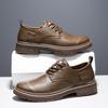 Sapatos Masculinos Transfronteiriços, Novo Estilo de Sapatos Casuais de Negócios Britânicos Masculinos, Confortáveis e Respiráveis para o Dia a Dia, Sapatos de Couro Masculinos com Solado Macio Venda por Atacado