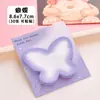 Notas adhesivas de color degradado en forma de corazón para estudiantes, notas de mensajes, pegatinas de etiquetas reutilizables lindas con forma especial