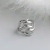 Anel Popular Ajustável de Aço Titânio Transfronteiriço Atacado Retrô Pressão de Óleo Anel de Aço Inoxidável Abertura Anel de Casal Masculino e Feminino