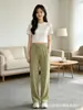 Calça Elástica de Seda Gelada de Verão Difeiyan para Mulheres de Meia-Idade e Idosas, Calça Casual Fashion de Secagem Rápida para Vendedores de Rua e Vendedores Viajantes