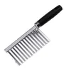 Cortador de Batatas Ondulado, Ferramenta de Cozinha para Cortar Legumes, Fatiador Elegante para Batatas Fritas e Batatas