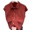 Camisa de Chiffon com Manga Curta em Design Estilo Francês para Mulheres, Cardigã Elegante de Verão com Caimento Solto e Mangas Fluidas, Top Moderno