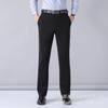 Pantalones de Seda Helada para Negocios Pantalones Casuales para Hombre Sueltos de Cintura Alta Pantalones de Vestir Estilo Grueso de Otoño Pantalones para Hombres de Mediana Edad y Mayores Pantalones de Negocios Otoño e Invierno