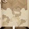 Alfombra de Piso Anillo de Seda Moderna Simple Resistente a la Suciedad para Puerta Raspa-Lodo de Entrada Antideslizante Felpudo Cortable Alfombra de Piso para Entrada