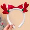Acessório de Cabeça de Natal Alce Laço Faixa de Cabelo Feminina Criativa Engraçada Grampo de Cabelo Faixa de Cabelo de Galho de Alce Faixa de Cabelo para Fantasia de Festa Cabelo