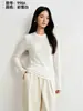 KOOM9986 Roupa Fofa Outono e Inverno Novo Estilo Macia Emagrecedora Gola Redonda Peça Única Top Camada Base Versátil