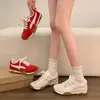 Zapatos Cortez de malla transpirable estilo coreano con suela gruesa, nuevos zapatos deportivos casuales versátiles con cordones, zapatillas de entrenamiento alemanas para mujer
