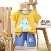 Traje de manga corta para niños, camiseta de algodón para niños, ropa de verano para bebés, pantalones cortos para niñas, ropa de bebé, venta al por mayor de verano