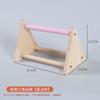 Percha para Pericos para Periquitos y Agapornis Criados a Mano, Soporte de Madera Maciza para Afilar Garras, Plataforma Interactiva Triangular de Escritorio, Soporte de Entrenamiento para Pájaros