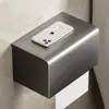 Suporte de Papel Higiênico Baihan Caixa de Rolo de Papel Caixa de Papel Higiênico para Banheiro Prateleira de Armazenamento sem Furo Caixa de Lenços de Papel para Banheiro Montada na Parede