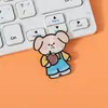 Broche acrílico de desenho animado de animal, distintivo fofo para atacado, acessório para bolsa de estudante, pequeno pingente, patch de medalha comemorativa