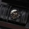 Reloj de pulsera para hombre, estilo casual, con correa de cuero, de cuarzo, estilo punk, para bicicleta, 5 unidades