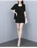 Traje de Moda para Mulheres Plus Size (150kg) com Shorts de Alfaiataria, Verão, Caimento Solto, Emagrecedor, Elegante, Redutor de Idade, Conjunto de Três Peças
