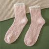 Calcetines Pantufla Antideslizantes con Agarre para el Hogar para Mujer Calcetines de Terciopelo Coral de Felpa para Mujer Calcetines para el Suelo Calcetines para Dormir Transfronterizos Amazon