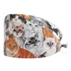 Gorro de Trabajo para Clínica Transfronteriza, Gorro Quirúrgico de Copa Redonda, Gorro sin Visera para Personal Médico, Gorro con Amarre Trasero, Gorro Protector