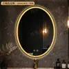 Atacado de Fábrica Espelho de Banheiro Inteligente Oval com Estrutura de Liga de Alumínio LED para Maquiagem Banheiro com Sensor de Luz Espelho à Prova de Explosão
