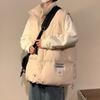 Hiphop Chaleco de Algodón Plumón para Hombre Otoño e Invierno Cálido Chaleco de Algodón Estilo Americano Retro Chaleco de Moda para Hombre