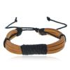 Novo bracelete de couro trançado retrô punk de fornecimento direto da fábrica, bracelete de couro simples masculino e feminino, joia, fornecimento transfronteiriço