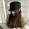 Chapéu Beret de Jeans Lavado Amassado Novo Outono 2026 para Mulheres Faz o Rosto Parecer Menor Respirável Chapéu Octogonal Boné Plano Tendência