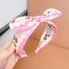 Faixa de Cabelo Floral Doce Fresca com Laço Coelhinho Fofo Ursinho Faixa Larga Orelhas de Coelho Amarradas Crianças