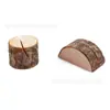 Portanotas de tocón de madera ecológico al por mayor, creativo, para bodas, reuniones, adornos decorativos de madera, portatarjetas de visita de madera
