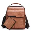 Bolsa Transversal Masculina Bolsa de Ombro Masculina de Alto Padrão Mochila de Negócios Retrô Bolsa Masculina Bolsa de Ombro Casual Bolsa de Ombro
