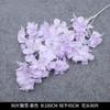 Flor artificial morada ceremonia de boda salón de bodas camino principal arreglo floral techo decoración arco de bienvenida hotel fila de flores flores falsas