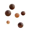 En stock al por mayor bola redonda agujero único tirador de cajón madera maciza puerta de gabinete armario nórdico simple registro de haya mango redondo