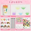 Traje de kit de tarjetas Goo pegamento de crema goo card DIY hecho a mano bolsa de materiales goo card juguete para niños etiqueta colgante goo card