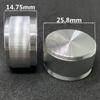 Diámetro Exterior 26 Altura 15 Tapa de Perilla de Aluminio Codificador Potenciómetro Tarjeta de Sonido Volumen Amplificador Mezclador Tapa Metálica Plata