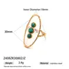 Colar Taina de Aço Inoxidável Estilo Europeu e Americano para Mulheres, Não Desbota, Versátil, Conjunto de Joias com Pedra Natural Inlaid, Mais Vendido Transfronteiriço
