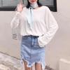 2018 Han Chunqiu Bufanda Decorativa Pequeña para Todas las Ocasiones Bufanda Elegante Bufanda Triangular Bufanda de Arte Coreano para Mujer Bufanda con Punta