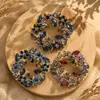 Corona de Olivo Transfronteriza Broche de Cristal Estilo Europeo y Coreano Venta al por Mayor Broche de Rama de Olivo Incrustado de Cristal Accesorios para Ropa