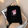 Bestseller de Almacén Lightning Marca de Moda Camiseta de Manga Larga para Mujer 2026 Otoño Invierno Holgada Gato Versátil Top de Pareja Transfronterizo Comercio Exterior