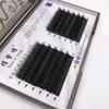 Qiaozi pupila pestaña individual 0.25 pelo plano injerto de racimo individual pestañas postizas hacer efecto negro denso imitación pelo de visón suave