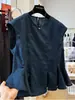 Blusa de Moda Versátil Estilo Coreano Cuello Redondo Sin Mangas para Mujer Verano 2026 Nueva Camisa Versátil Elegante de Gama Alta A12518