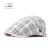 Boné de Baseball Moda Estilo Coreano para Mulheres, Boina Fina Respirável Primavera e Verão para Homens, Boné Britânico Retro Forward, Chapéu de Artista, Tendência
