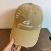 Gorra de béisbol de hip hop vieja y rota de calle para hombres y mujeres, de la misma marca de moda coreana, gorra con visera bordada con letra G y cara pequeña