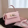Bolso sencillo con textura de cocodrilo para mujer 2026 nuevo ins simple casual con cierre de hebilla bandolera para ir al trabajo bolso cuadrado pequeño